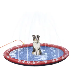 Splash Pad Sprinkler Mat for Pets Dog Bath Pool Water Game Mat Outdoor