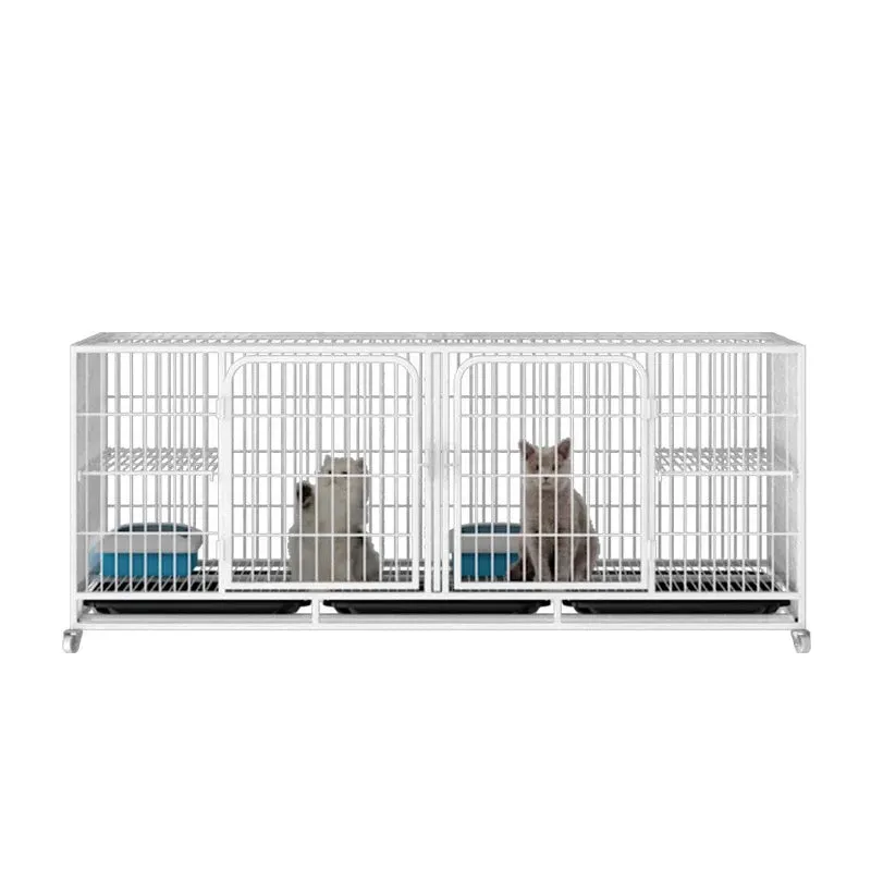 Strong durable multilevel stacked cages 3 storeys with cat shelf