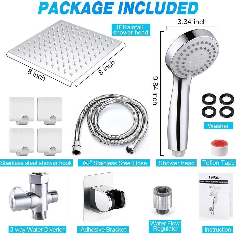 Taiker Stainless Steel Shower Head/Handheld Combination