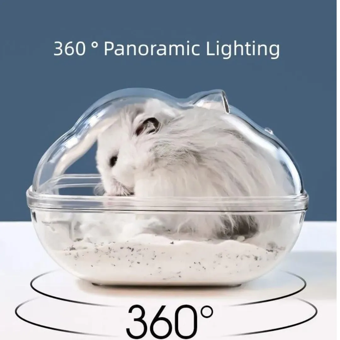 Transparent hamster bathroom