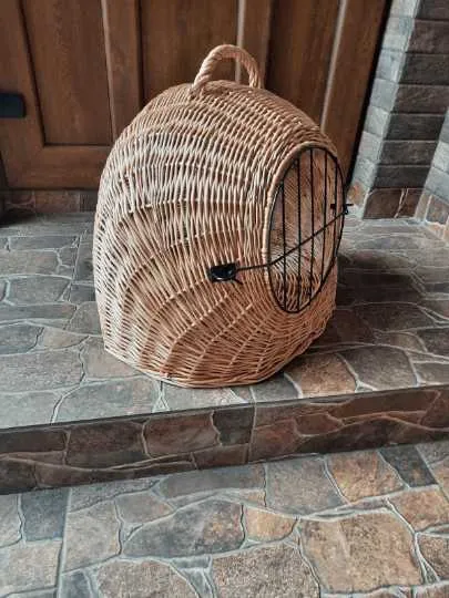 Wicker Pet Travel Carrier