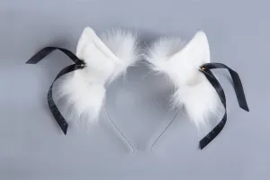 wolf ear headband kitten ear white cat ear cosplay ear white fox ear fox headband neko ear faux fur ear fox ddlg anime cosplay sex toy bdsm