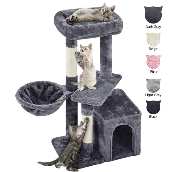 Yaheetech  34.5″ Height Cat Tree with Condo