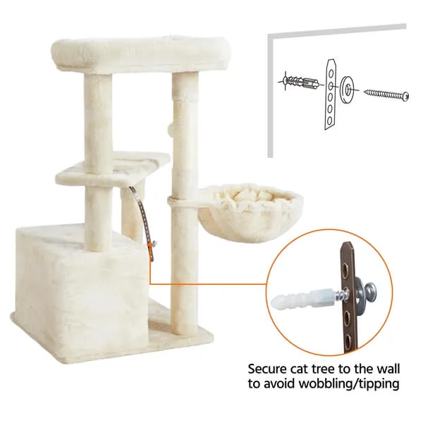 Yaheetech  34.5″ Height Cat Tree with Condo